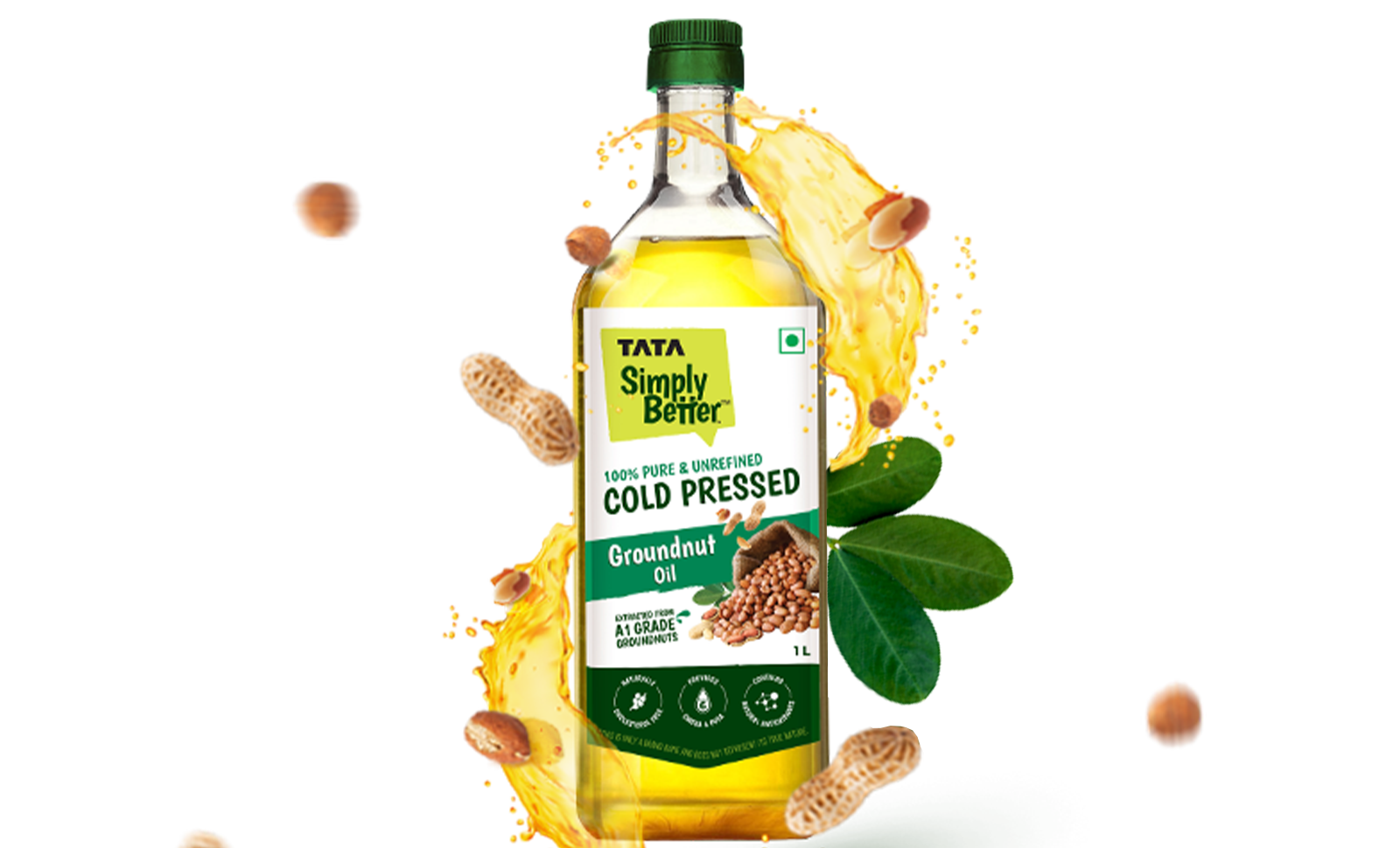 Buy Cold Pressed Groundnut Oil Tata Simply Better