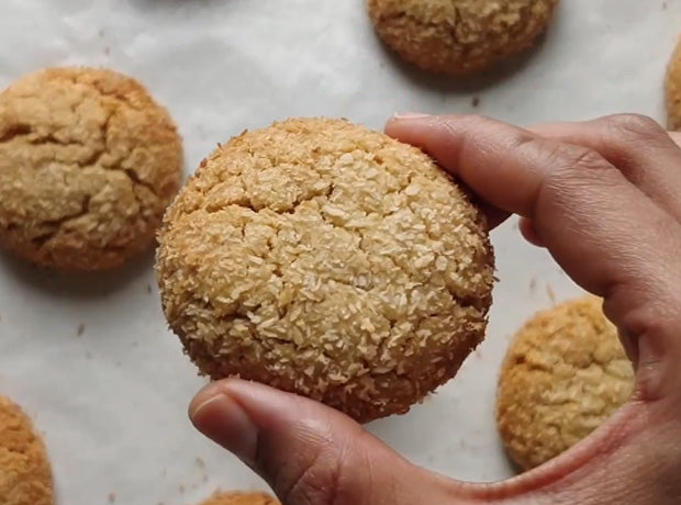 Coconut Cookies made with the finest cold-pressed coconut oil