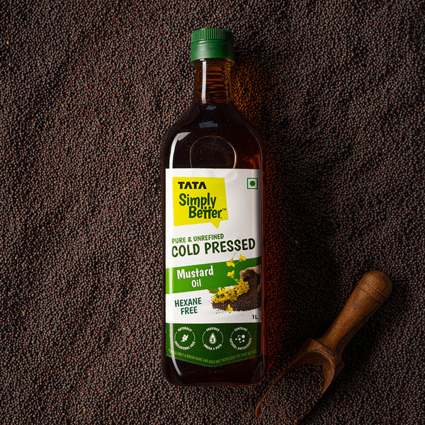 Tata Simply Better Mustard Oil 1L | Pure, Unrefined & Cold-pressed | Hexane-Free