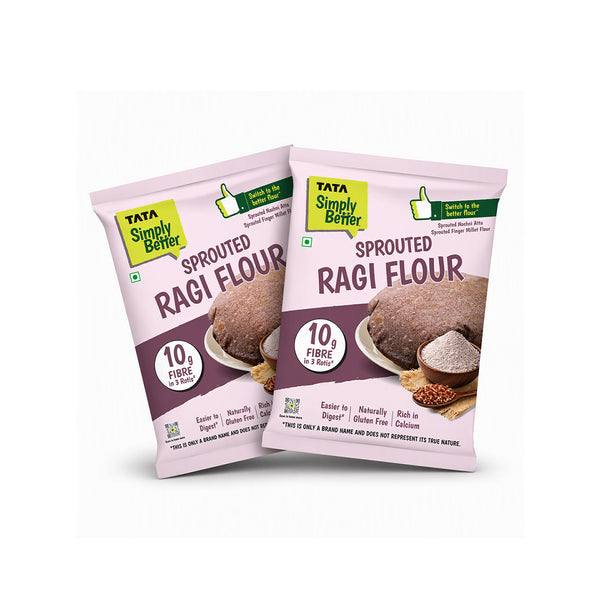 Tata Simply Better Sprouted Ragi Flour 500g x Pack of 2 - 1kg