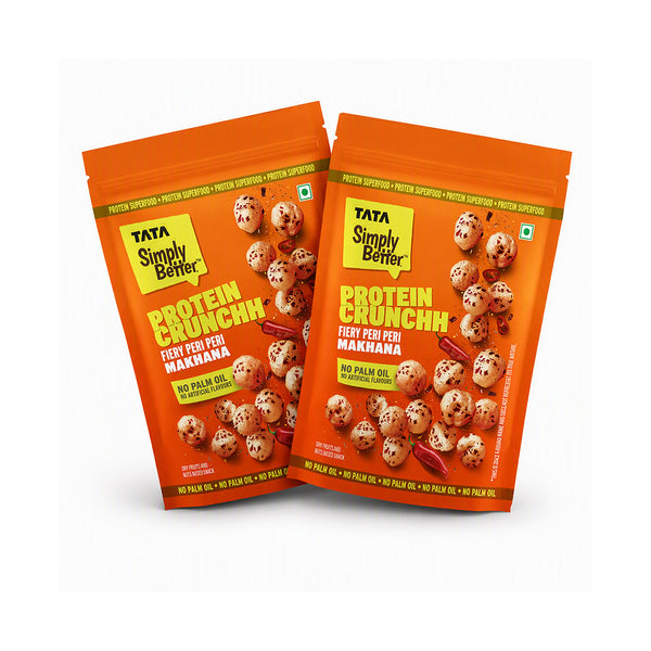 TSB Peri Peri Makhana - Pack of 2 ( 50 x 2 ) - 100g Double Roasted for 2X Crunch, With No Palm Oil & Artificial Flavours, Dry Fruits & Nuts Based Snack, Made with Olive Oil