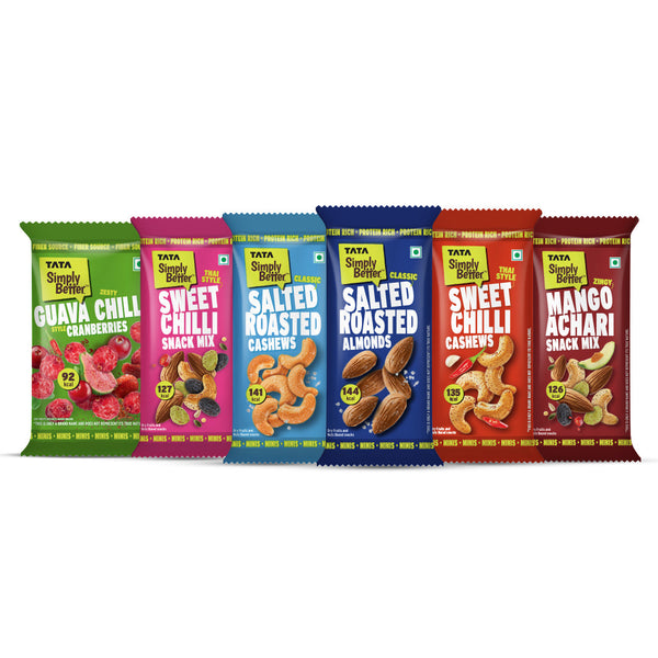 Tata Simply Better Flavored Dry fruits Assorted pack - 144g