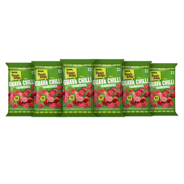 Tata Simply Better Chilli Guava Flavored Cranberry 25g x Pack of 6 - 150g