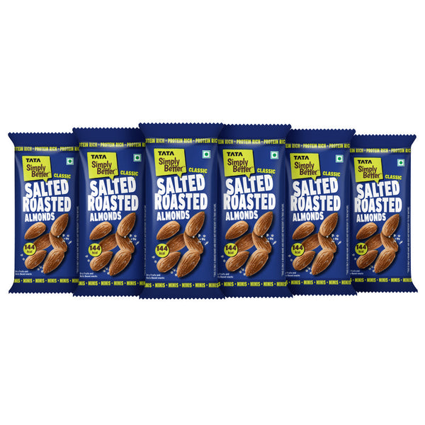 Tata Simply Better Classic Salted Roasted Almonds 23g x6 - 138g