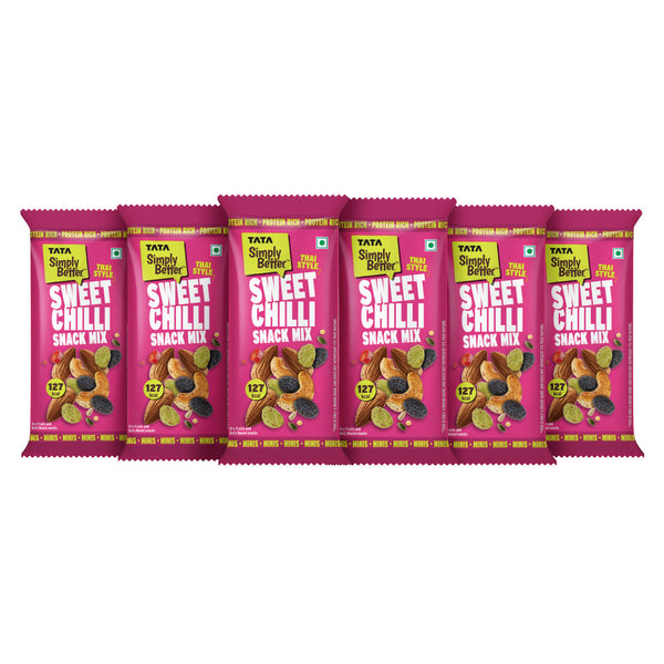 Tata Simply Better Sweet Chilli Trail Mix 25g x Pack of 6 - 150g