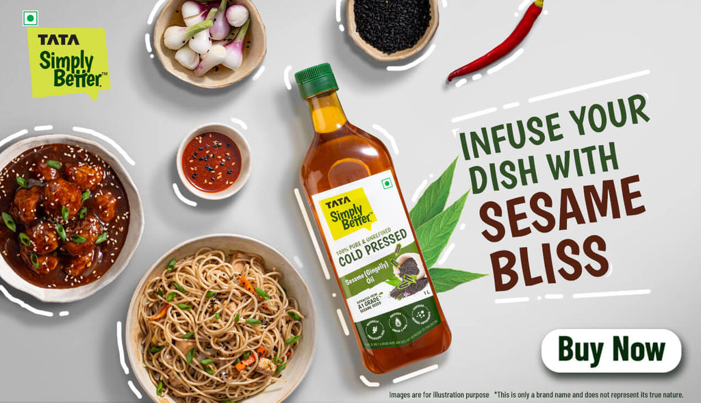 Infuse your dish with cold pressed sesame oil
